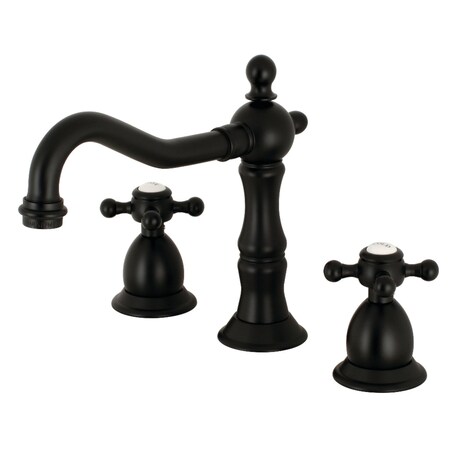 Kingston Brass KS1970BX 8" Widespread Bathroom Faucet, Matte Black KS1970BX